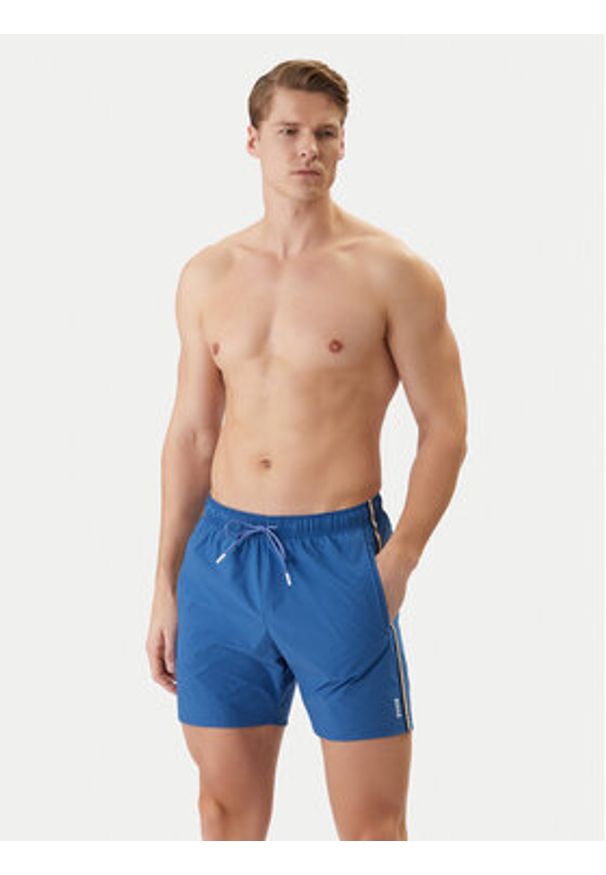 BOSS Szorty kąpielowe Iconic 50491594 Niebieski Regular Fit. Kolor: niebieski. Materiał: syntetyk