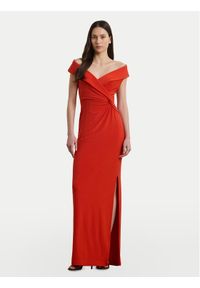 Lauren Ralph Lauren - LAUREN RALPH LAUREN Sukienka wieczorowa 253863940024 Pomarańczowy Slim Fit. Kolor: pomarańczowy. Materiał: syntetyk. Styl: wizytowy