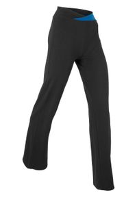 Spodnie sportowe, długie, Level 1 bonprix czarno-niebieski Chagall. Kolor: czarny. Długość: długie. Styl: sportowy #1