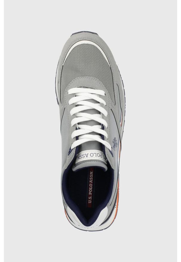 U.S. Polo Assn. sneakersy kolor szary. Nosek buta: okrągły. Zapięcie: sznurówki. Kolor: szary. Materiał: guma