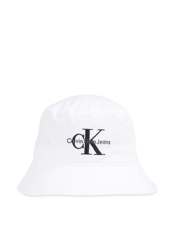 Calvin Klein Jeans Bucket K60K611029 Biały. Kolor: biały. Materiał: materiał, bawełna