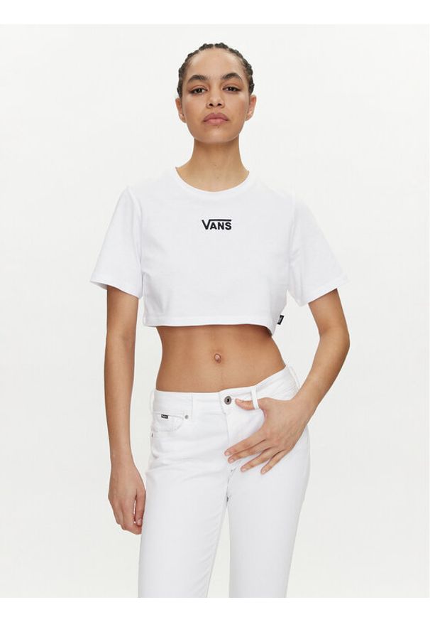 Vans T-Shirt Flying V Crew Crop Ii VN000GFF Biały Regular Fit. Kolor: biały. Materiał: bawełna