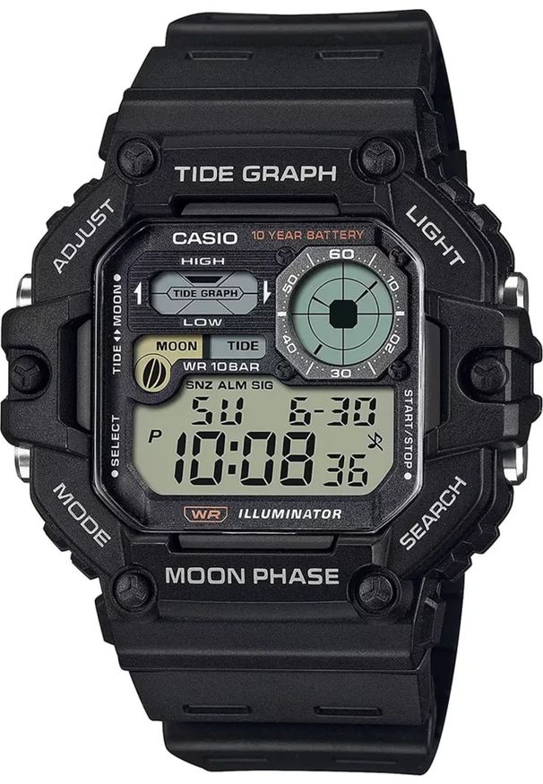Zegarek Casio ZEGAREK MĘSKI CASIO Digital Moonphase WS-1700H-1AV + BOX