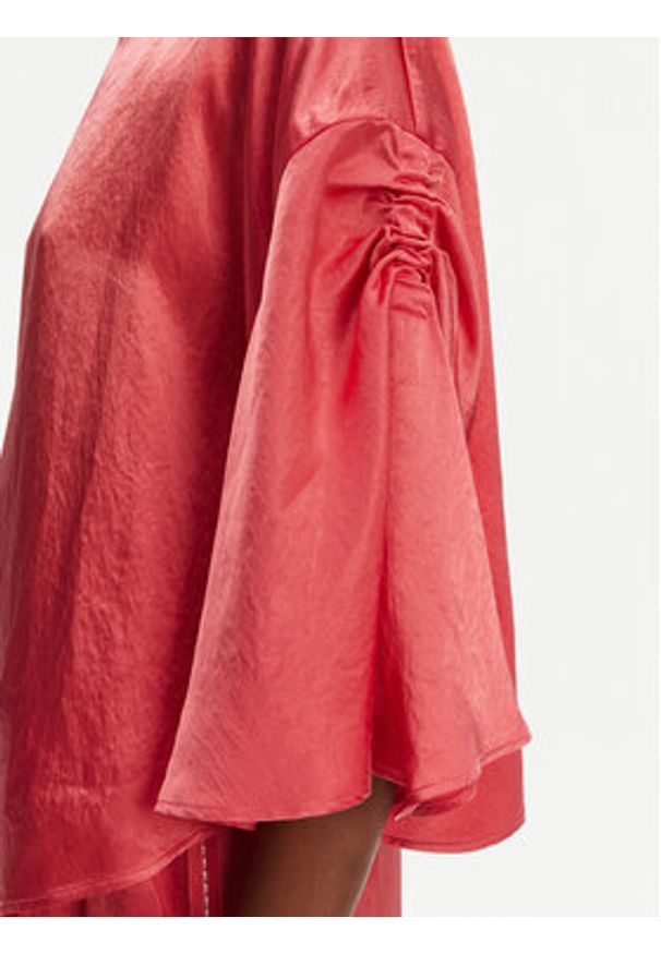 Pinko - PINKO Bluzka 104671 A2BU N55 Koralowy Relaxed Fit. Kolor: pomarańczowy. Materiał: syntetyk