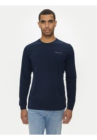 Tommy Jeans Longsleeve Linear DM0DM18551 Granatowy Slim Fit. Kolor: niebieski. Materiał: bawełna. Długość rękawa: długi rękaw #1