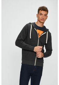 Jack & Jones - Bluza. Okazja: na co dzień. Typ kołnierza: kaptur. Kolor: szary. Materiał: dzianina. Styl: casual #1