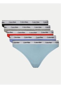 Calvin Klein Underwear Komplet 5 par stringów 000QD5221E Kolorowy. Materiał: bawełna. Wzór: kolorowy #5