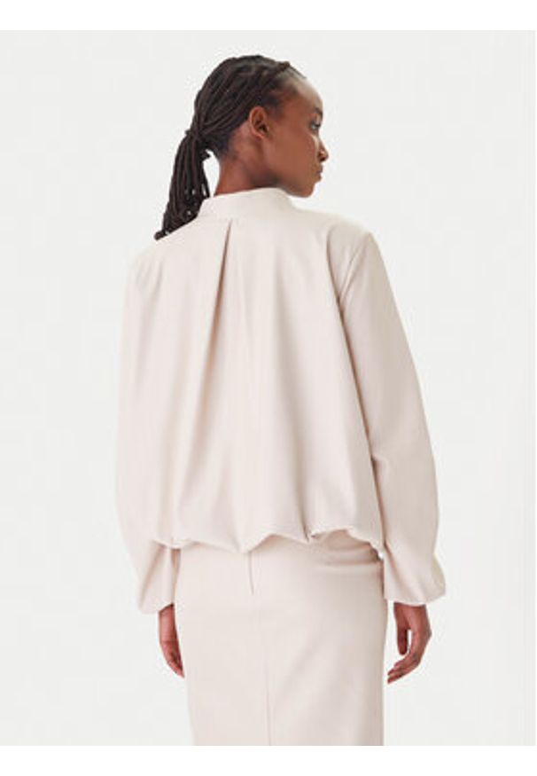 Rinascimento Kurtka z imitacji skóry CFC0127530003 Beżowy Relaxed Fit. Kolor: beżowy. Materiał: skóra