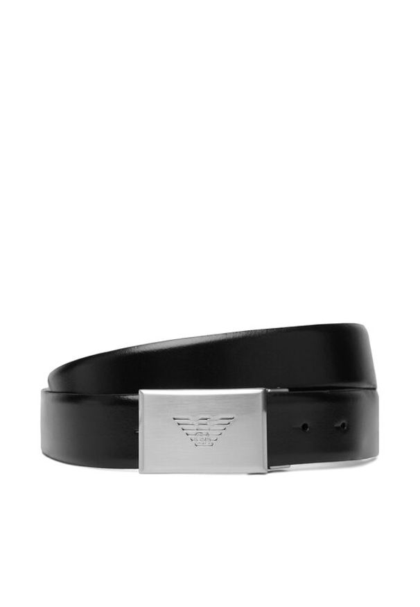 Emporio Armani Pasek EM004294 AF21773 MC028 Czarny. Kolor: czarny. Materiał: skóra