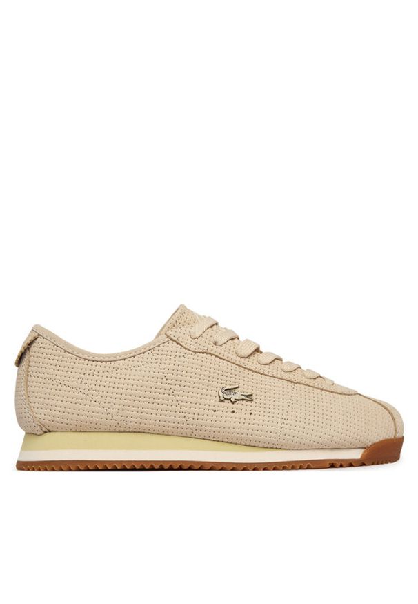 Lacoste Sneakersy Club-Low 51SFA0022 Beżowy. Kolor: beżowy. Materiał: skóra