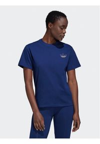 Adidas - adidas T-Shirt HK5176 Granatowy Regular Fit. Kolor: niebieski. Materiał: bawełna