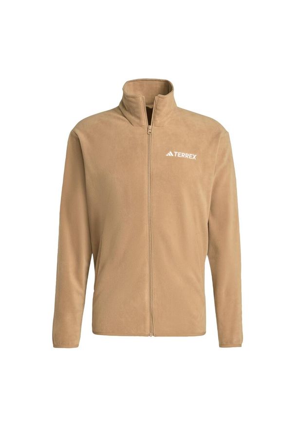 Adidas - Kurtka Multi Essentials Full-Zip Fleece. Kolor: brązowy. Materiał: polar, materiał