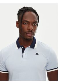Robe di Kappa Polo Atsushi 611255W Niebieski Slim Fit. Typ kołnierza: polo. Kolor: niebieski. Materiał: bawełna #4