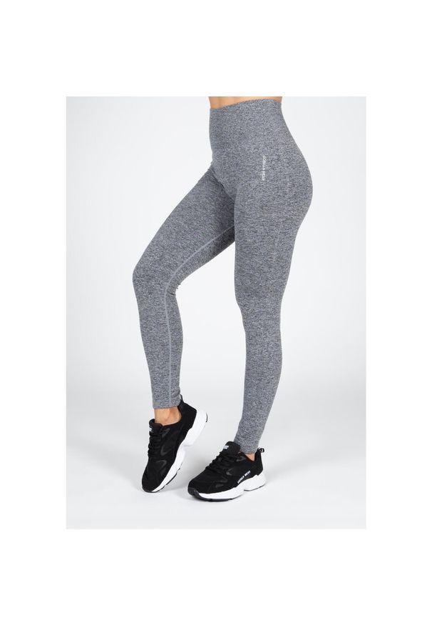 GORILLA WEAR - Quincy Bezszwowe Leginsy - Szary Melange. Kolor: szary. Sport: fitness