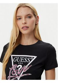 Guess T-Shirt W5GI05 I3Z14 Czarny Regular Fit. Kolor: czarny. Materiał: bawełna #4