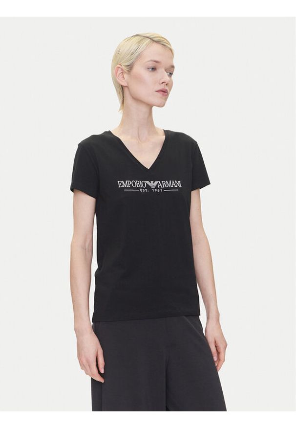 Emporio Armani Underwear T-Shirt EW000409 AF10881 UC001 Czarny Regular Fit. Kolor: czarny. Materiał: bawełna