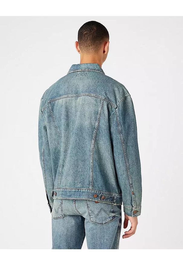 Wrangler - WRANGLER ANTI FIT JACKET MĘSKA KURTKA JEANSOWA GRASS ROOTS W459Y131C 112146060. Materiał: jeans