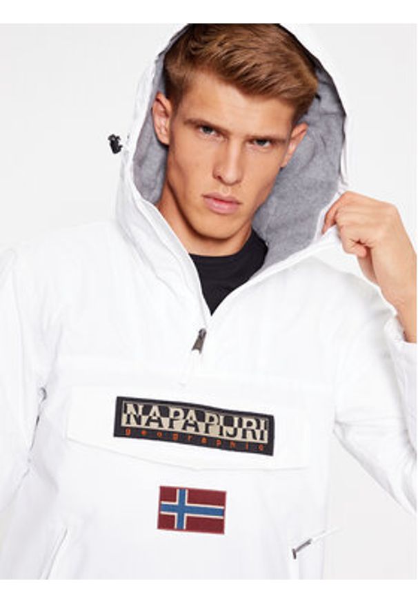 Napapijri Kurtka anorak NP0A4GMD Biały Regular Fit. Kolor: biały. Materiał: syntetyk