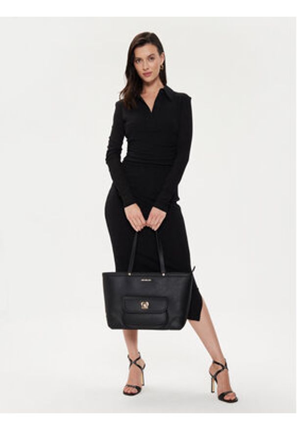 Love Moschino - LOVE MOSCHINO Torebka JC4131PP1ILM0000 Czarny. Kolor: czarny. Materiał: skórzane