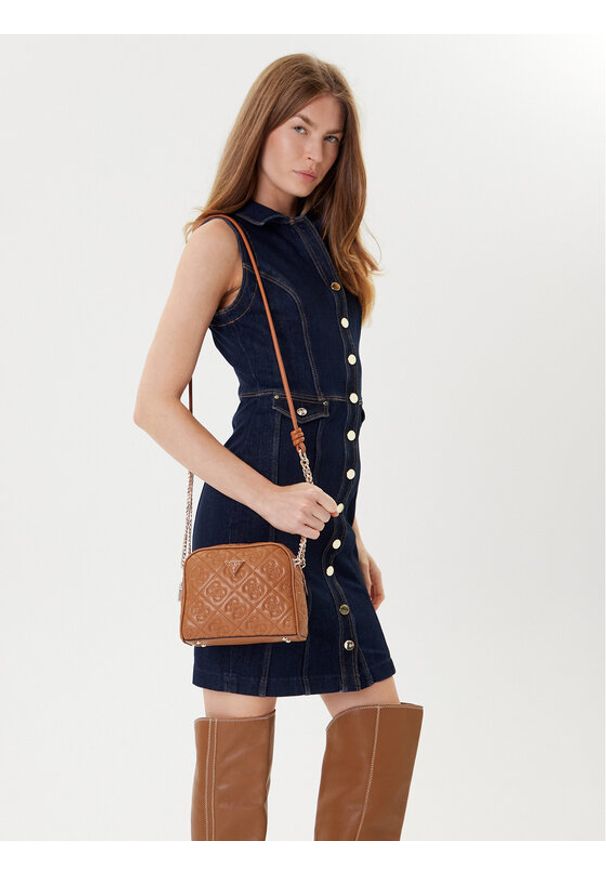 Guess Torebka Adelasia HWQL96 58140 Brązowy. Kolor: brązowy. Materiał: skórzane