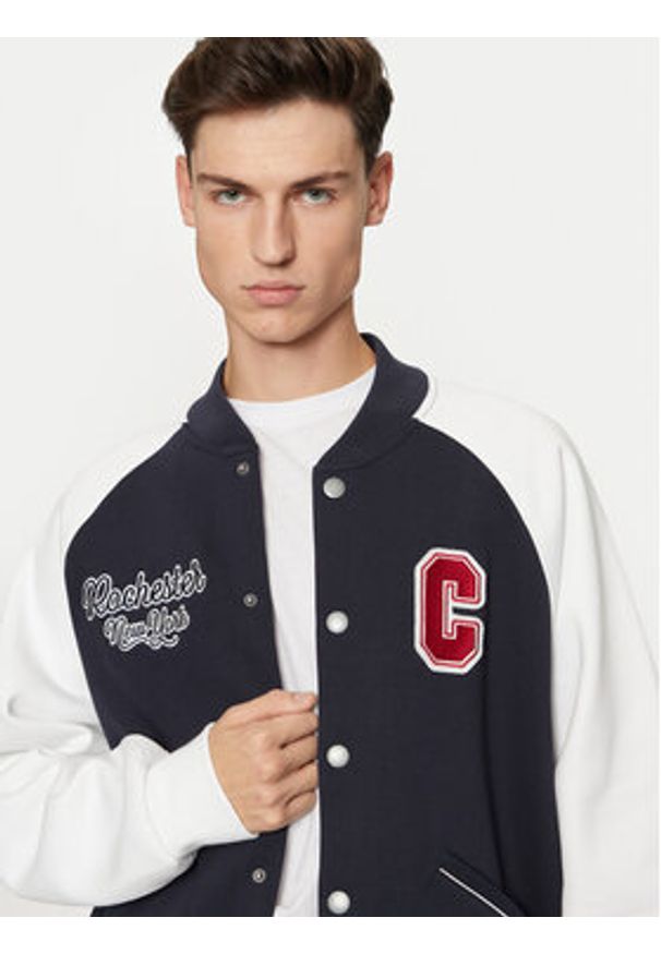 Champion Bluza 220443 Granatowy Loose Fit. Kolor: niebieski. Materiał: bawełna