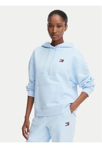 Tommy Jeans Bluza DW0DW19414 Niebieski jasny Regular Fit. Kolor: niebieski. Materiał: bawełna #1
