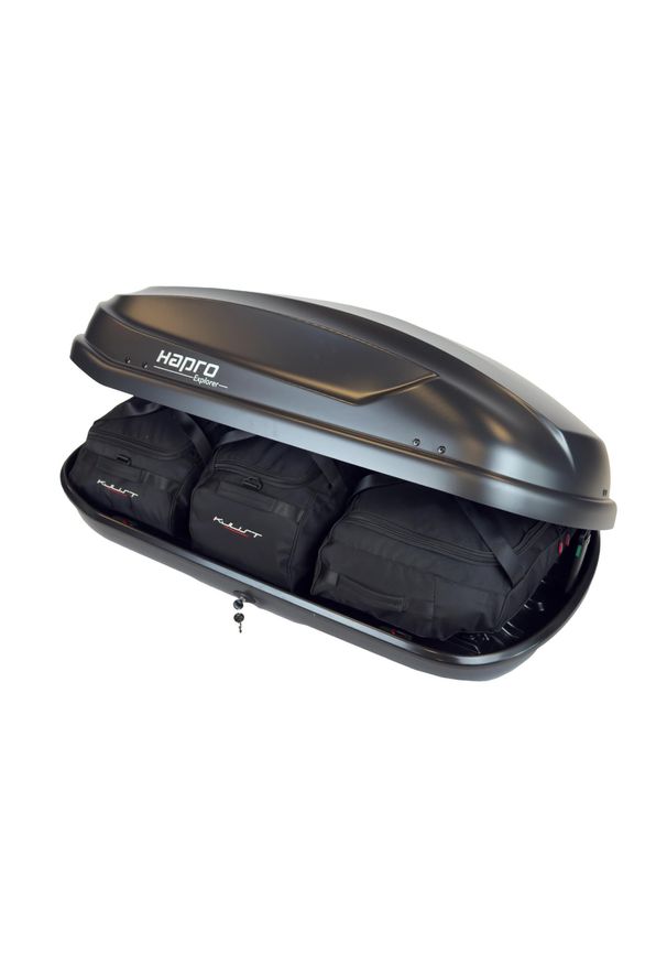 KJUST - Torby Do Boksu Dachowego Hapro Explorer 100 3Szt Kjust. Kolor: czarny. Styl: sportowy