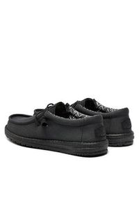 Hey dude - Hey Dude Mokasyny Wally Canvas 4070-060 Czarny. Kolor: czarny. Materiał: materiał #6