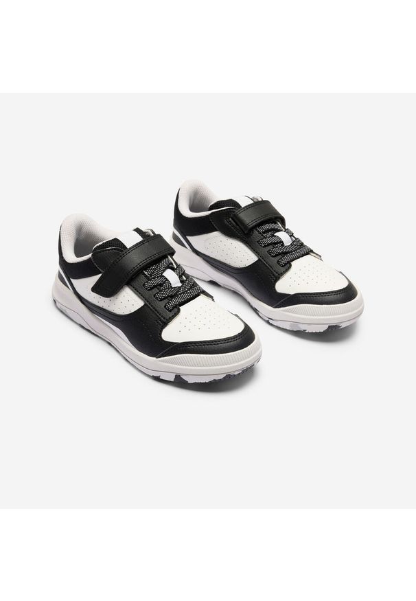 Buty sportowe dla dzieci Decathlon Playventure Yard. Zapięcie: rzepy. Kolor: biały, wielokolorowy, czarny. Materiał: kauczuk, skóra. Szerokość cholewki: normalna