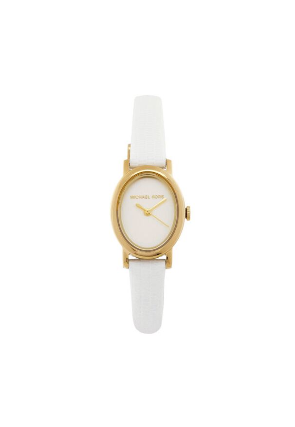 Michael Kors Zegarek Maude MK7586 Biały. Kolor: biały. Materiał: skóra