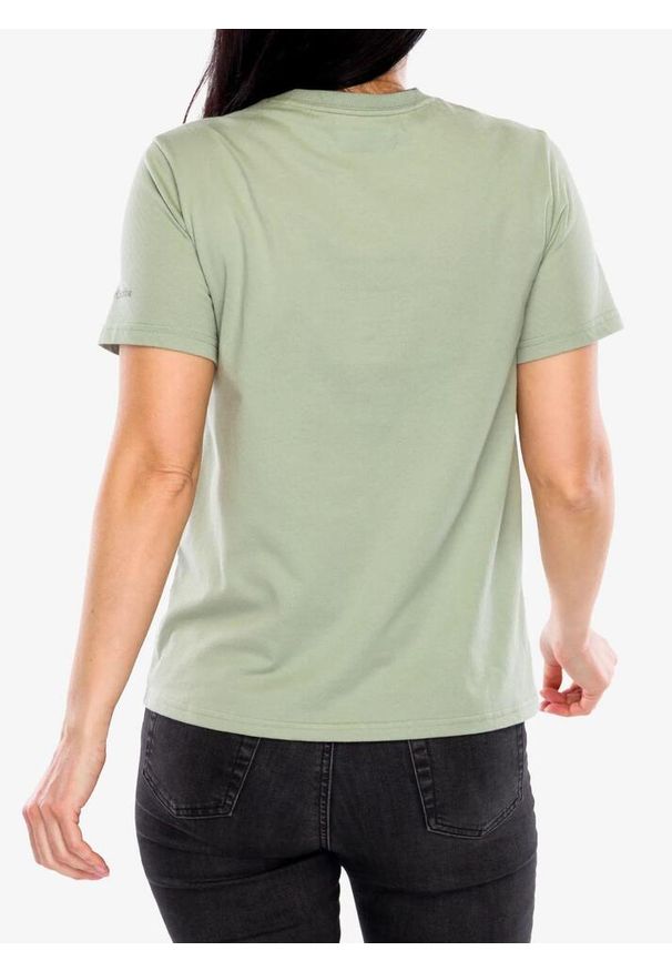 columbia - Koszulka z nadrukiem damska Columbia Delta Drift Graphic Short Sleeve. Kolor: zielony. Wzór: nadruk