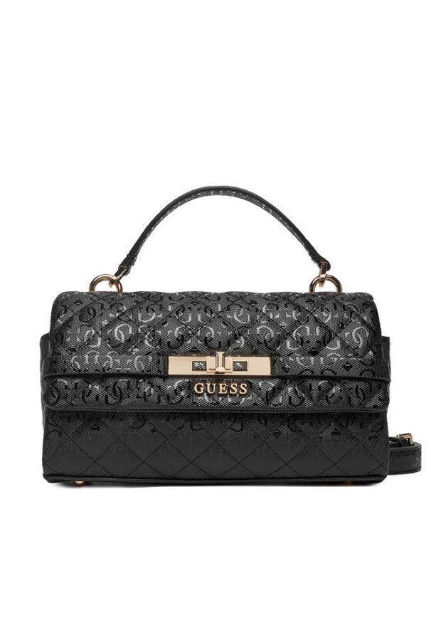 Guess Torebka Idra HWGG81 57200 Czarny. Kolor: czarny. Materiał: skórzane