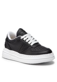 Sneakersy Guess Afi FI5UAF ELE12 BLACK. Kolor: czarny. Materiał: skóra