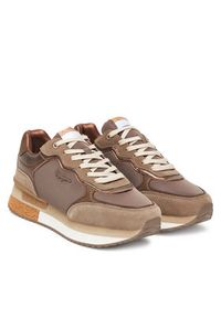 Pepe Jeans Sneakersy Rusper Glam W PLS600008 Brązowy. Kolor: brązowy. Materiał: materiał #6