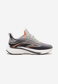Born2be - Jasnoszare Buty Sportowe Sneakersy na Piankowej Podeszwie Linasela. Okazja: na co dzień. Kolor: szary. Materiał: jeans. Szerokość cholewki: normalna