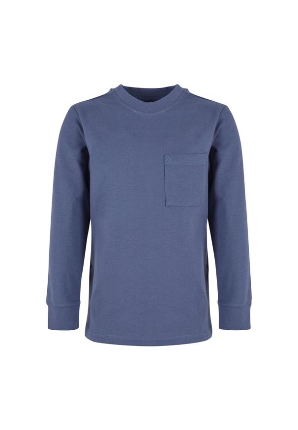 Urban Classics - Chłopięca Koszulka Z Długim Rękawem Z Kieszenią O Dużej Gramaturze. Kolor: niebieski. Długość rękawa: długi rękaw. Długość: długie