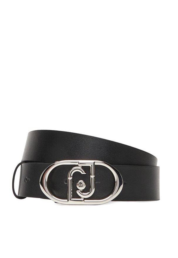 Liu Jo Pasek Damski Hips Belt 3,5 Cm AF5242 P0062 Czarny. Kolor: czarny. Materiał: skóra