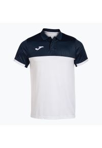 Koszulka polo męska Joma Montreal. Typ kołnierza: polo. Kolor: niebieski, wielokolorowy, biały. Materiał: materiał. Sport: tenis