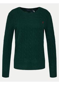 Polo Ralph Lauren Sweter 211910421010 Zielony Regular Fit. Typ kołnierza: polo. Kolor: zielony. Materiał: wełna