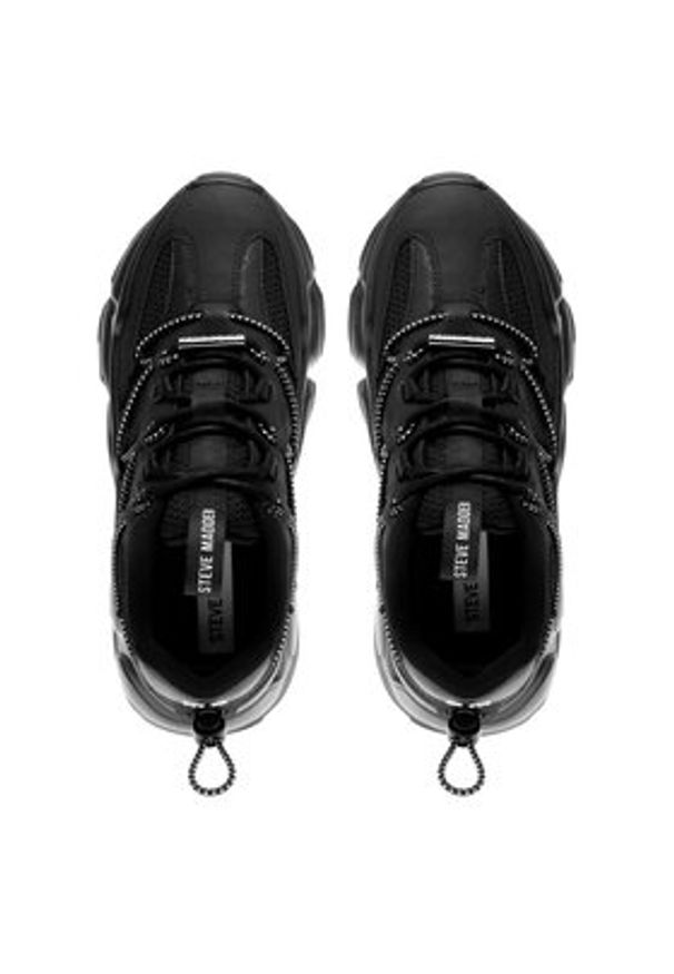 Steve Madden Sneakersy Spectator Sneaker SM11002961-04005-184 Czarny. Kolor: czarny. Materiał: skóra