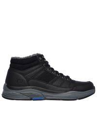 skechers - Buty męskie Skechers Benago Voren 66199BLK - czarne. Zapięcie: sznurówki. Kolor: czarny. Materiał: guma, skóra, futro, jeans, dresówka, syntetyk. Szerokość cholewki: normalna. Sezon: zima. Model: Skechers Sport