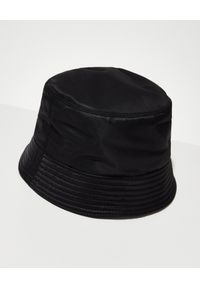 Les Hommes - LES HOMMES - Czarny kapelusz z nylonu. Kolor: czarny. Materiał: nylon. Wzór: aplikacja #5