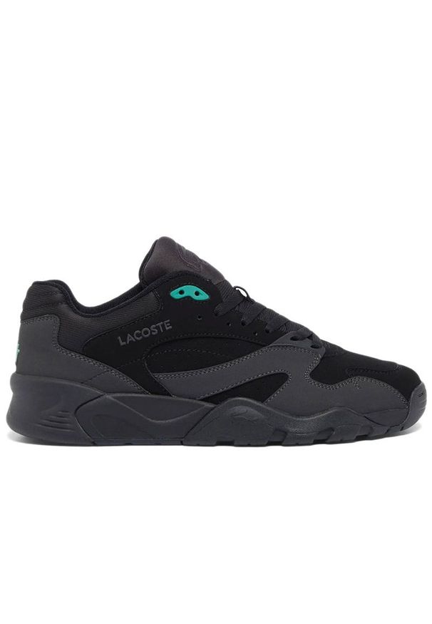 Buty Lacoste Game Trainer 749SMA0108-237 - czarne. Zapięcie: sznurówki. Kolor: czarny. Materiał: guma, syntetyk, materiał. Szerokość cholewki: normalna