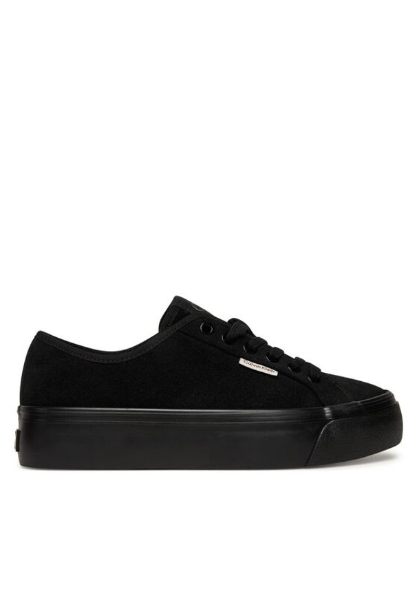 Calvin Klein Sneakersy Vulc Flatf Lace Up Sue/Wl Ck YW0YW02000 Czarny. Kolor: czarny. Materiał: zamsz, skóra