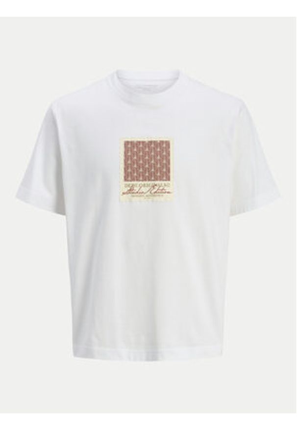 Jack & Jones - Jack&Jones T-Shirt Islington 12273019 Biały Loose Fit. Kolor: biały. Materiał: bawełna