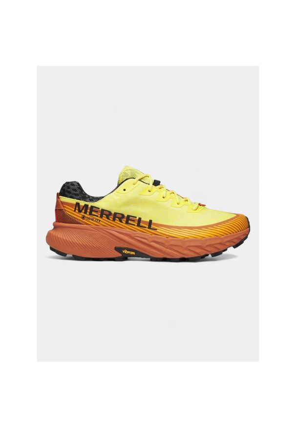 Męskie buty do biegania w terenie Merrell Agility Peak 5 GTX. Kolor: wielokolorowy, żółty, pomarańczowy. Sport: bieganie