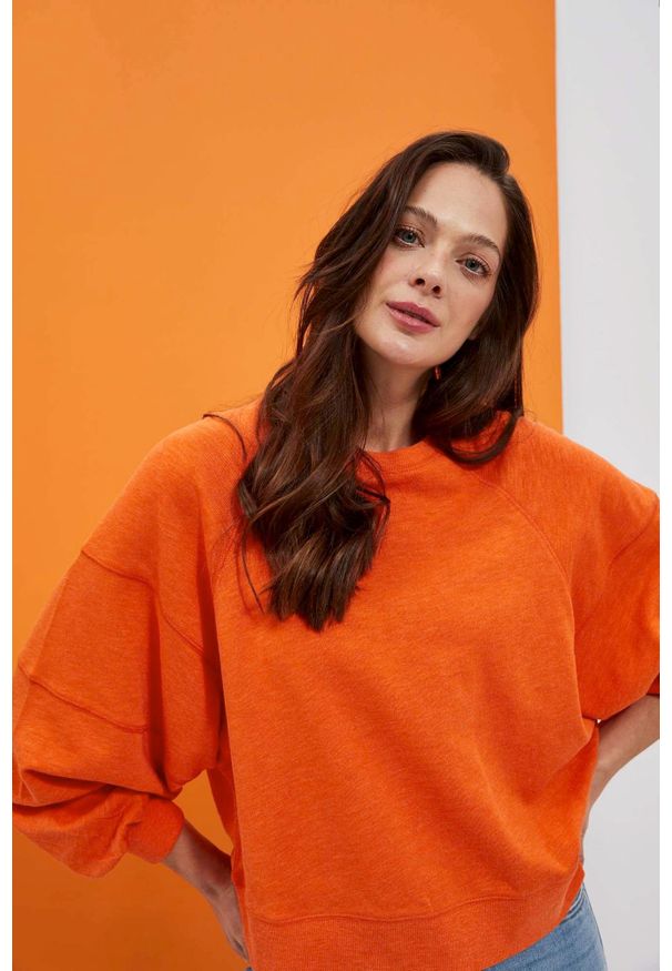 MOODO - Bluza oversize. Materiał: poliester, bawełna