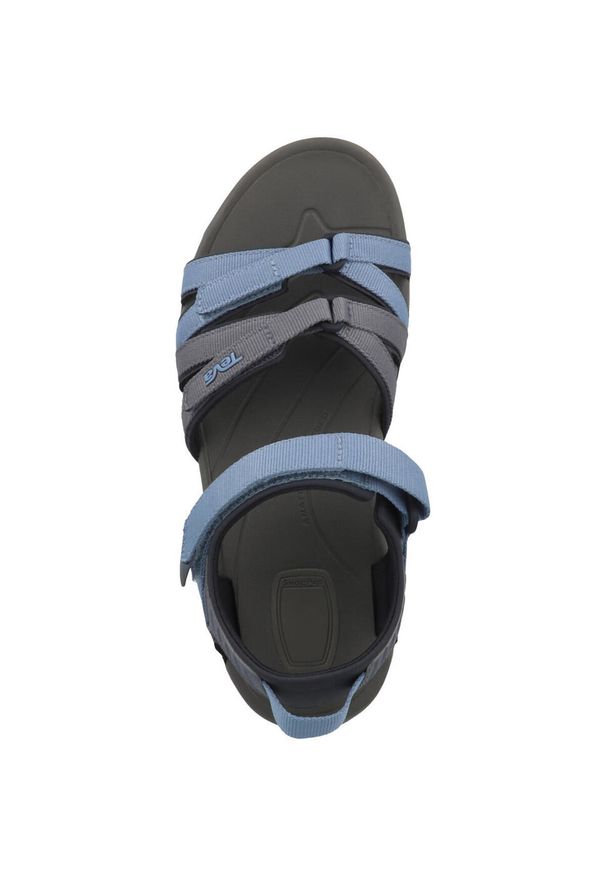 Buty do chodzenia damskie Teva Tirra. Zapięcie: rzepy. Kolor: wielokolorowy, niebieski, szary. Materiał: materiał, tkanina. Sport: turystyka piesza