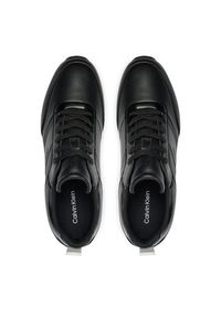 Calvin Klein Sneakersy Low Top Lace Up Lth Hf HM0HM01553 Czarny. Kolor: czarny. Materiał: skóra