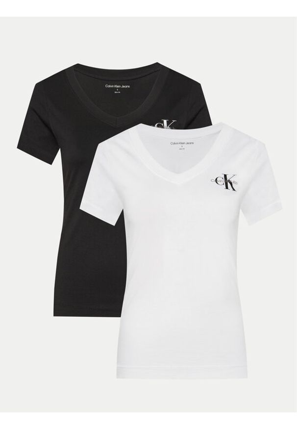 Calvin Klein Jeans Komplet 2 t-shirtów J20J223447 Kolorowy Regular Fit. Materiał: bawełna. Wzór: kolorowy